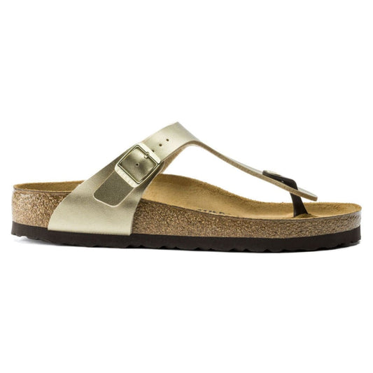 Birkenstock Womens Sandals Slip-on Flip-flop Shoes - Metallic Gold (size 8) | InQue.Style