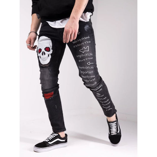 BLACK SKULL Jeans | The Urban Clothing Shop™