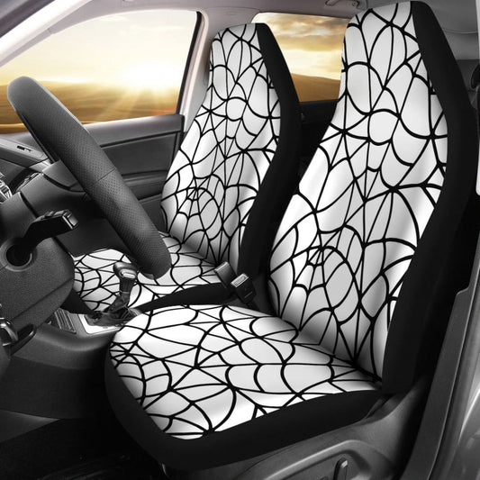 Black & White Spider Web Seat Covers | The Urban Clothing Shop™