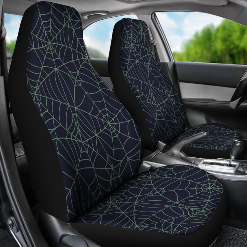Blue & Green Spider Web Seat Covers | The Urban Clothing Shop™