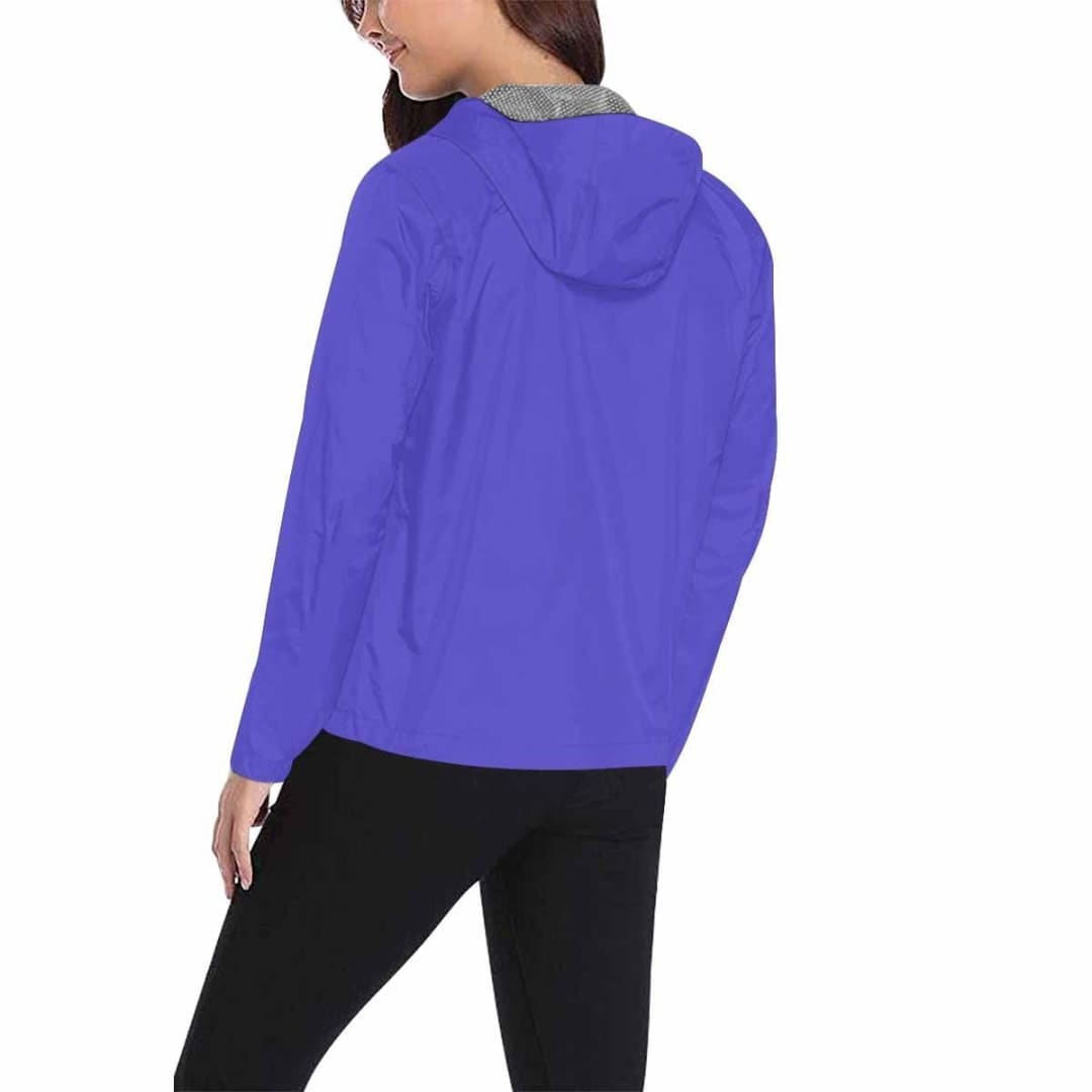 Blue Iris Hooded Windbreaker Jacket - Men / Women | IAA | inQue.Style