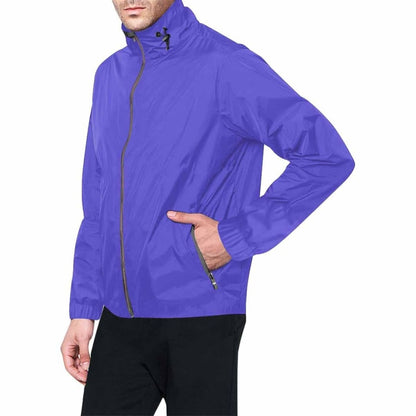 Blue Iris Hooded Windbreaker Jacket - Men / Women | IAA | inQue.Style