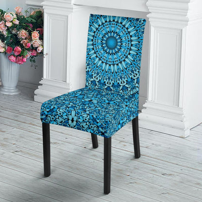 Sky Blue Mandala Dining Chair Slip Cover | The Urban Clothing Shop™