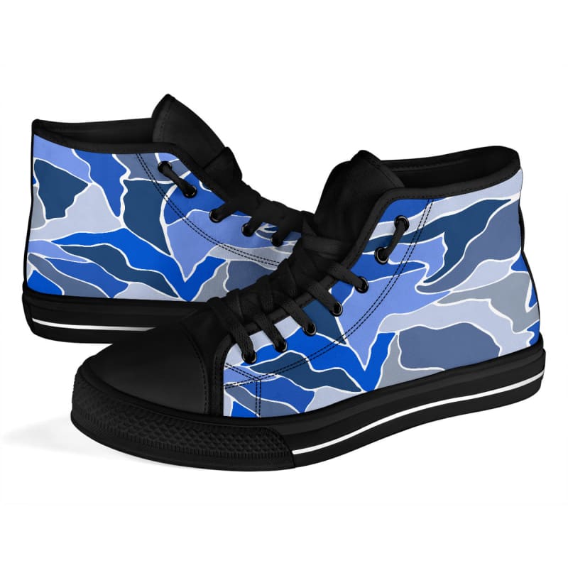 Blue Mosaic High-Top Shoes | The Urban Clothing Shop™