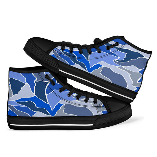 Blue Mosaic High-Top Shoes | The Urban Clothing Shop™