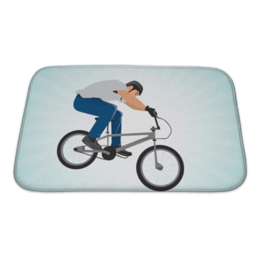 Bmx Cyclist Bath Mat | The Urban Clothing Shop™