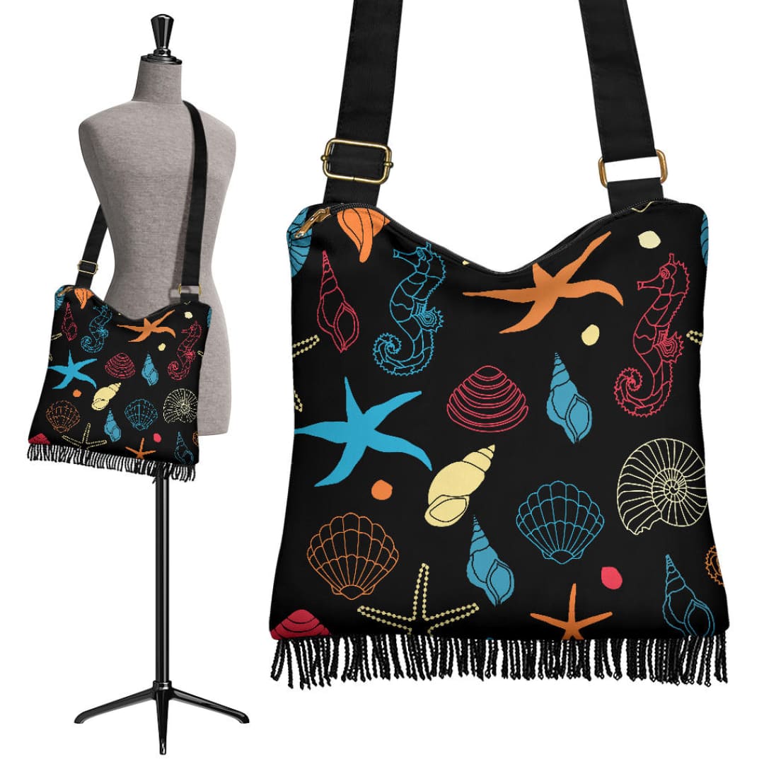 Boho - Black Seahorse | The Urban Clothing Shop™