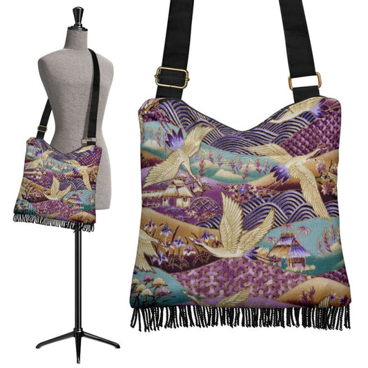 Boho - Purple Cranes Crossbag | The Urban Clothing Shop™