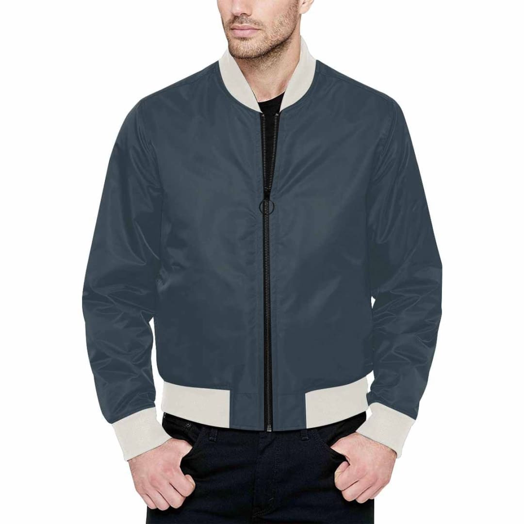 Bomber Jacket For Men Charcoal Black | IAA | inQue.Style
