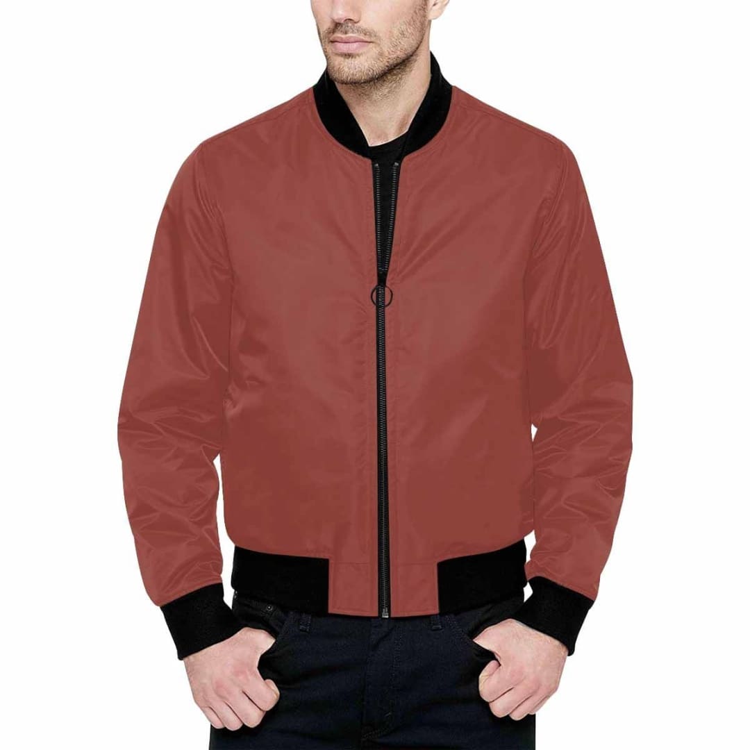 Bomber Jacket For Men Cognac Red And Black | IAA | inQue.Style