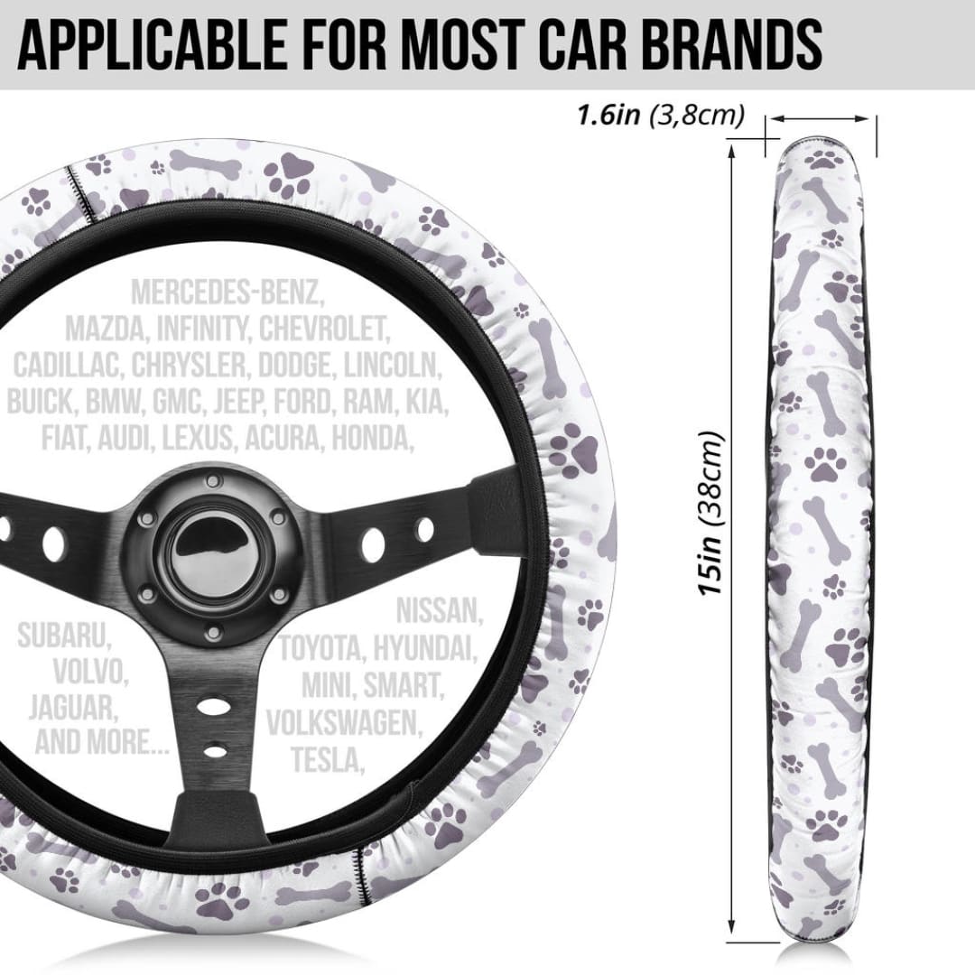 Bones And Paw Steering Wheel Cover | The Urban Clothing Shop™