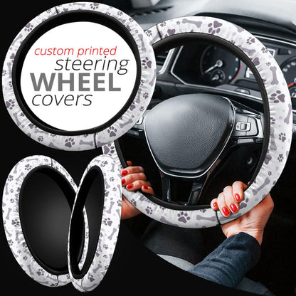 Bones And Paw Steering Wheel Cover | The Urban Clothing Shop™