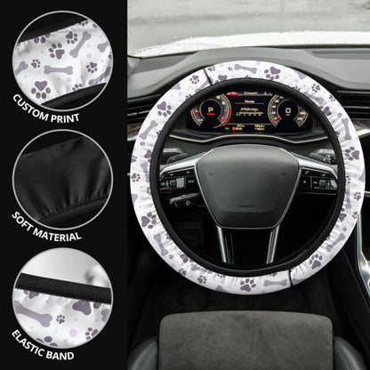 Bones And Paw Steering Wheel Cover | The Urban Clothing Shop™