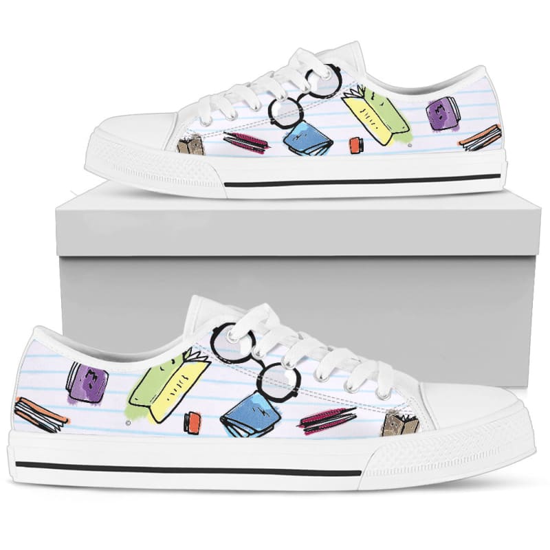 Book Glasses Low Top Shoes | The Urban Clothing Shop™