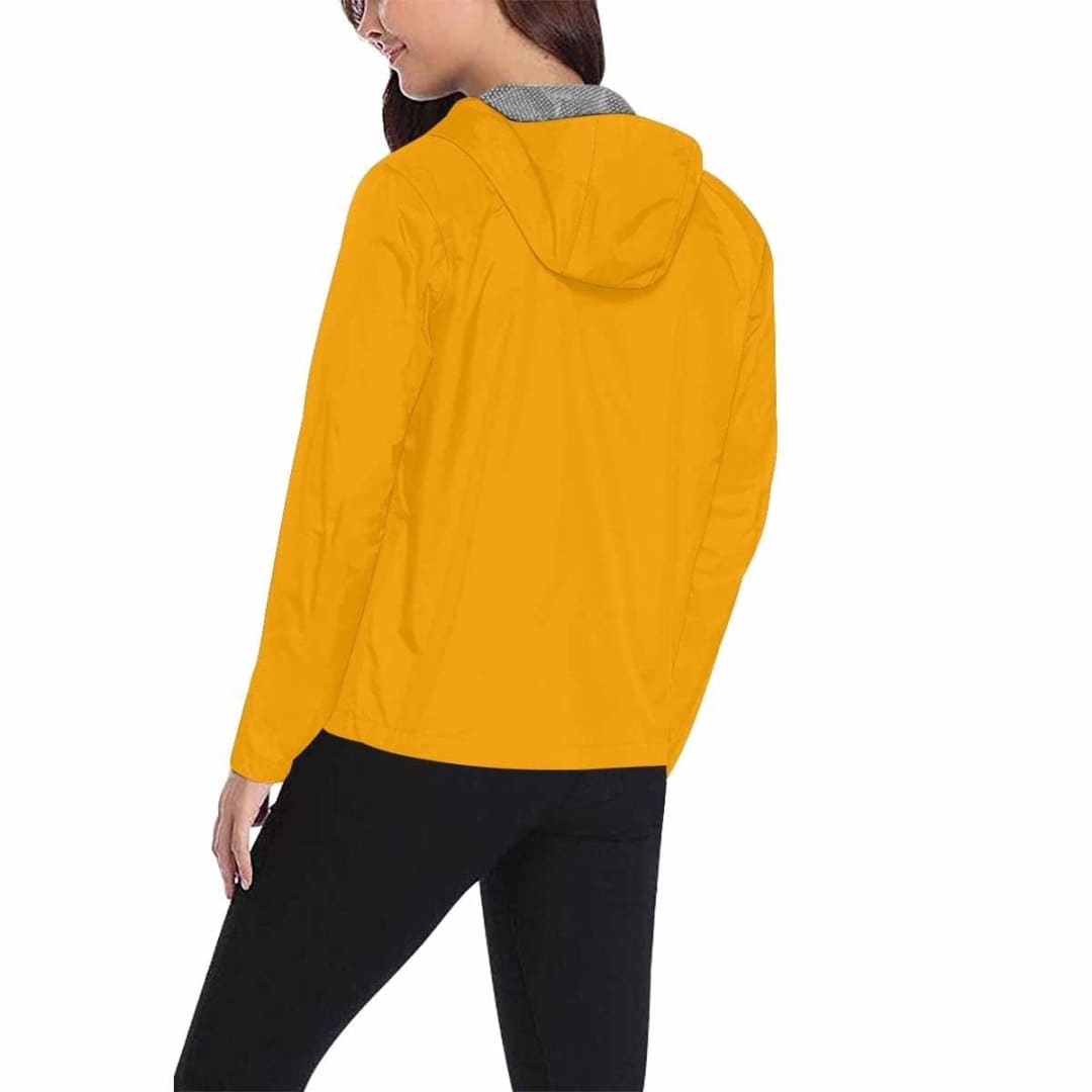 Bright Orange Hooded Windbreaker Jacket - Men / Women | IAA | inQue.Style