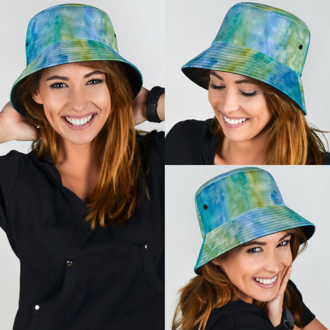 Bucket Hat Blue Watercolor Pastel | The Urban Clothing Shop™