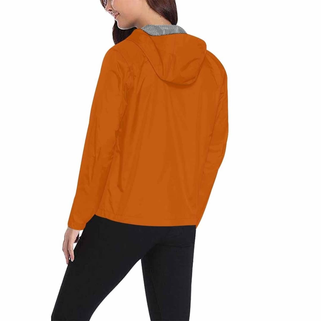 Burnt Orange Hooded Windbreaker Jacket - Men / Women | IAA | inQue.Style