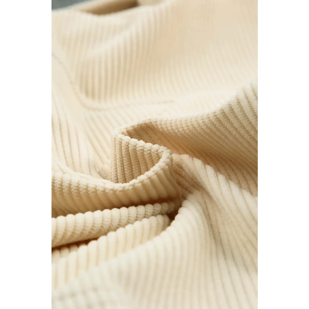 Button Up Pockets Striped Color Block Corduroy Jacket | Fashionfitz