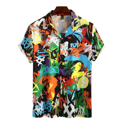 CAMISAS Summer Chic Graffiti Beach Shirt | The Urban Clothing Shop™