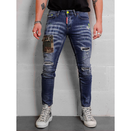 CAMOUFLAGE | BLUE Jeans SERNES - X