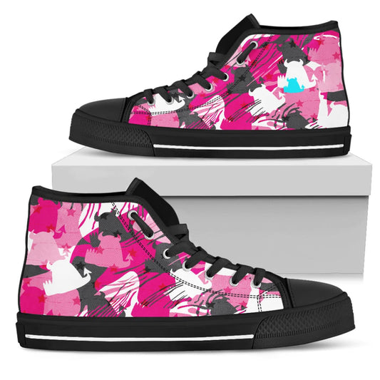 Candy Camo Ladies High Tops - Black Sole | The Urban Clothing Shop™