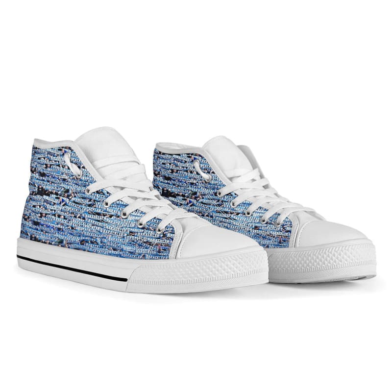 Hi Top Canvas Sneakers Barackler BLWH | The Urban Clothing Shop™