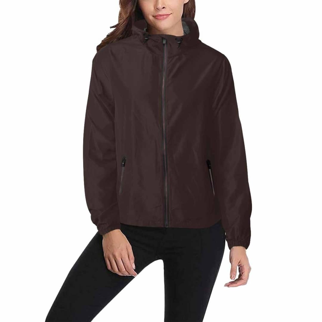 Carafe Brown Hooded Windbreaker Jacket - Men / Women | IAA | inQue.Style