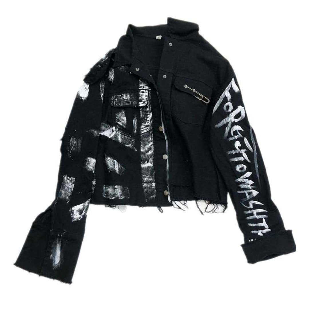 CHALKED™ Graffiti Jean Jacket | The Urban Clothing Shop™