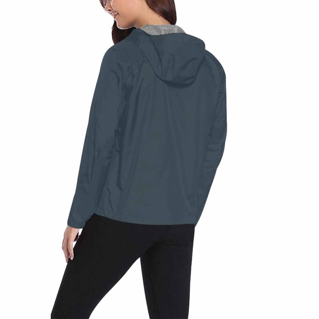 Charcoal Black Hooded Windbreaker Jacket - Men / Women | IAA | inQue.Style