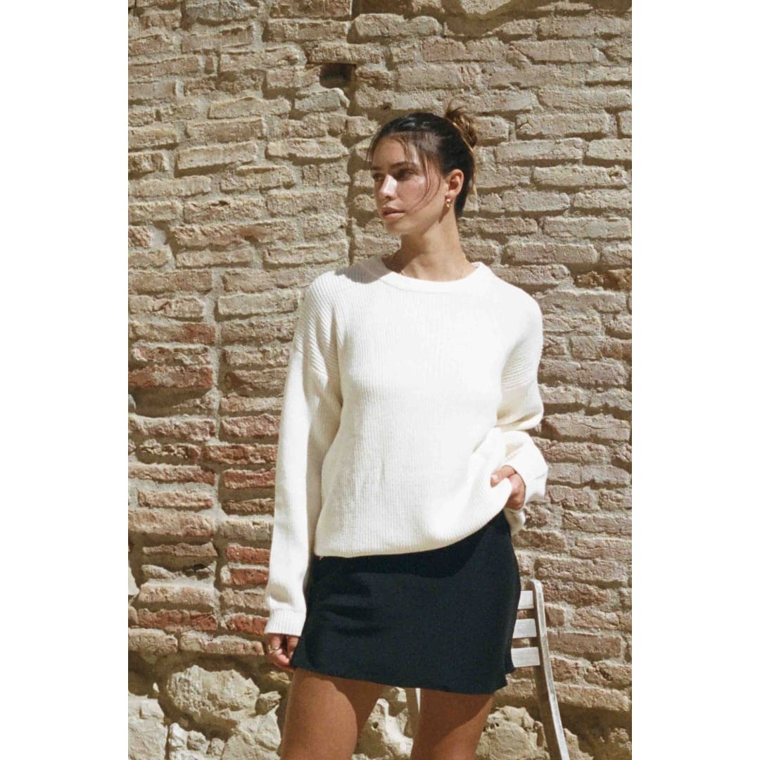 Charles Sweater - Ivory White | MERRITT CHARLES