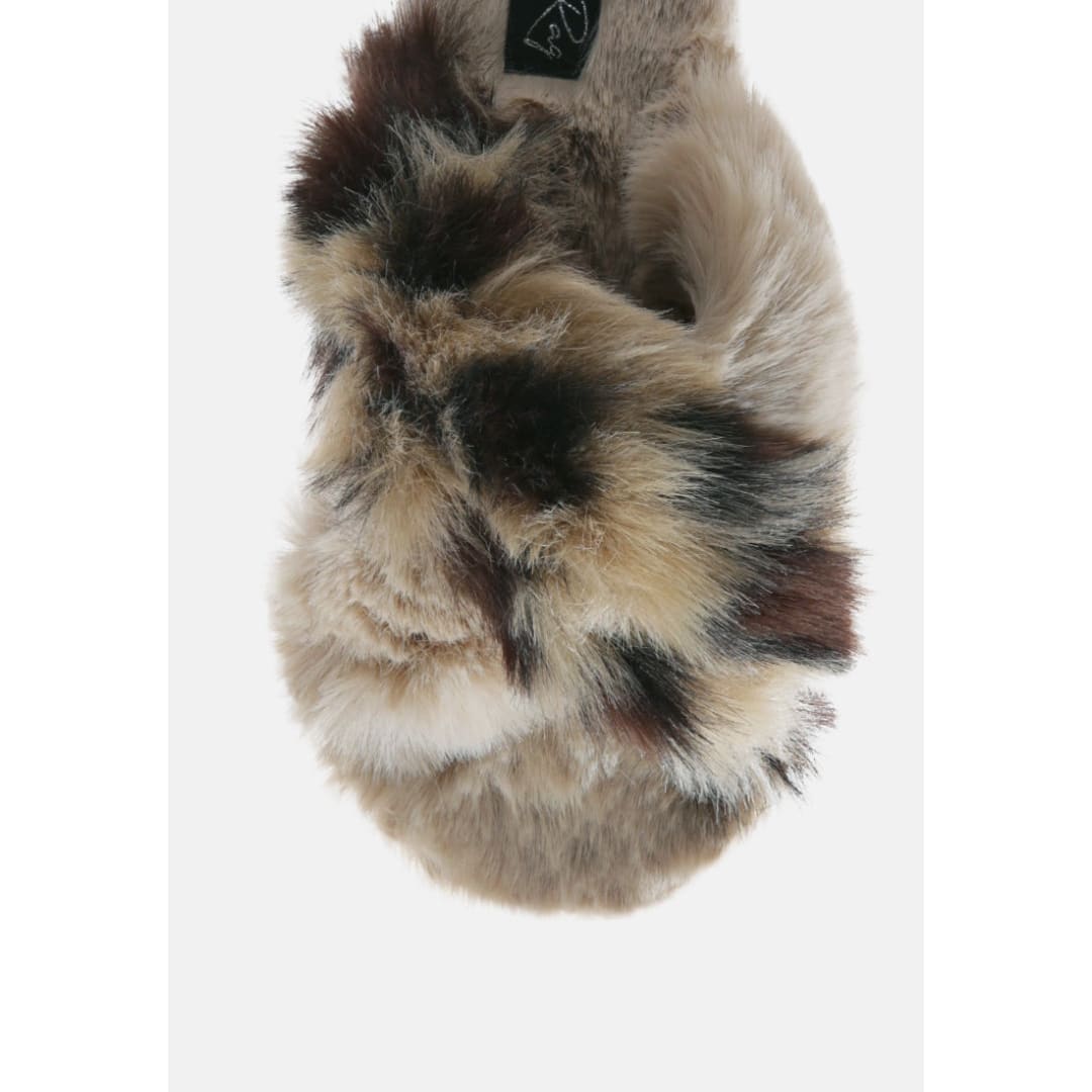 Chipmunk Faux Fur Indoor Flats | London Rag