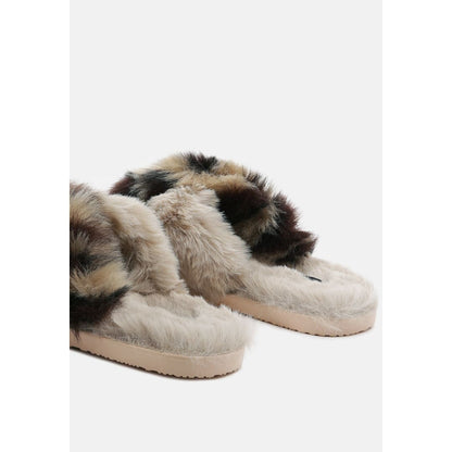 Chipmunk Faux Fur Indoor Flats | London Rag