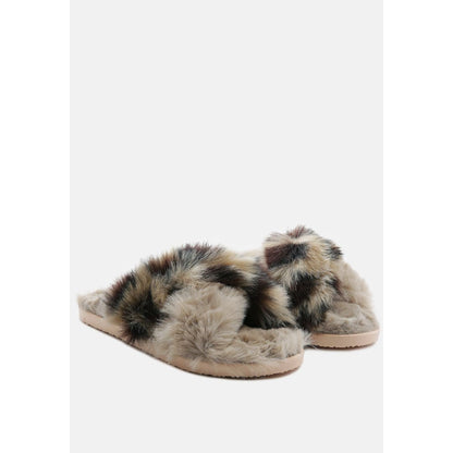 Chipmunk Faux Fur Indoor Flats | London Rag