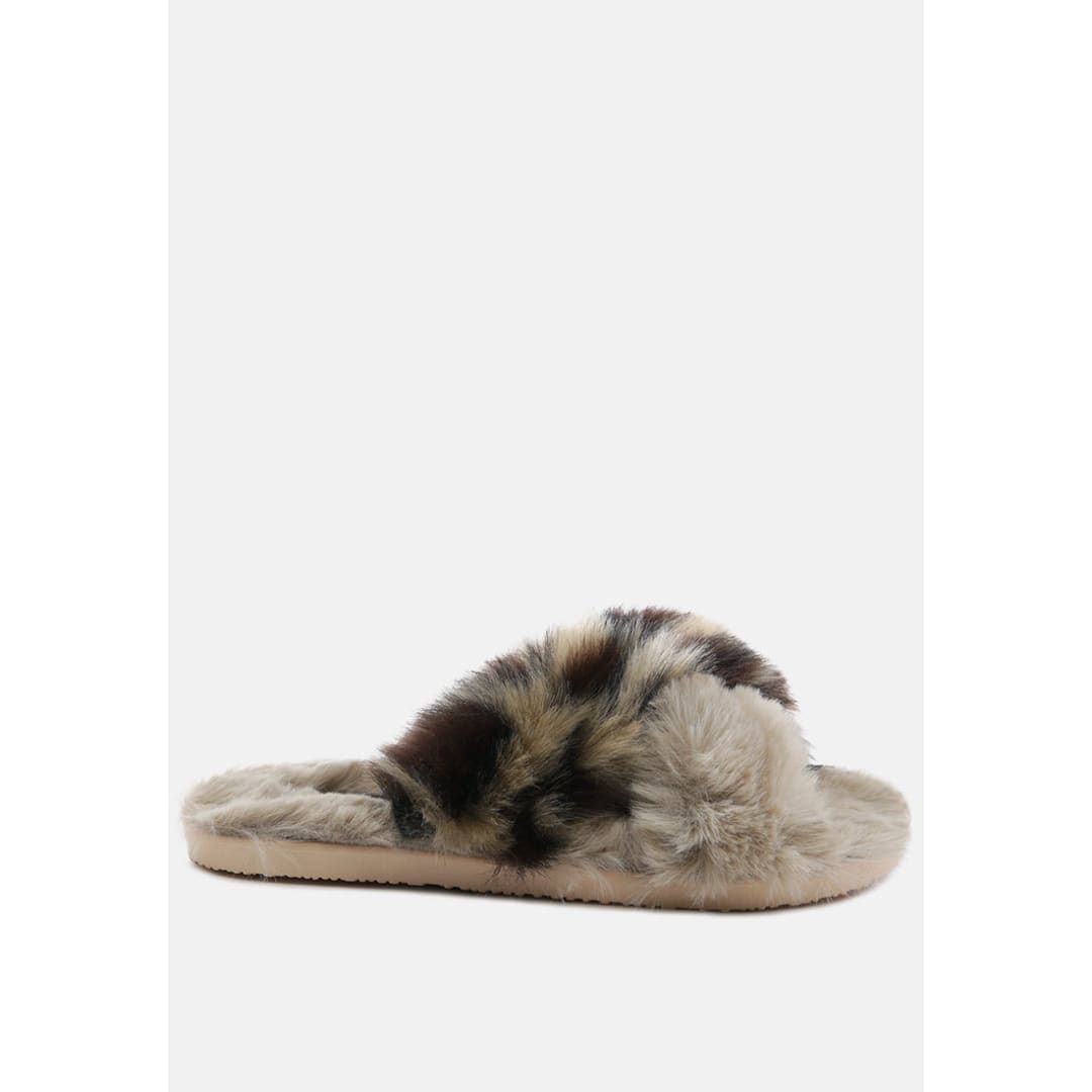 Chipmunk Faux Fur Indoor Flats | London Rag