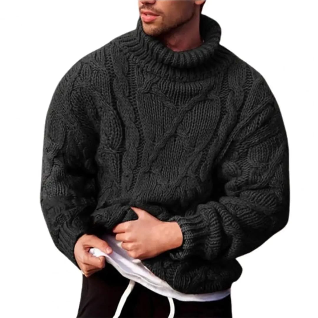 Chunky Cable Knit Turtleneck Sweater | The Urban Clothing Shop™