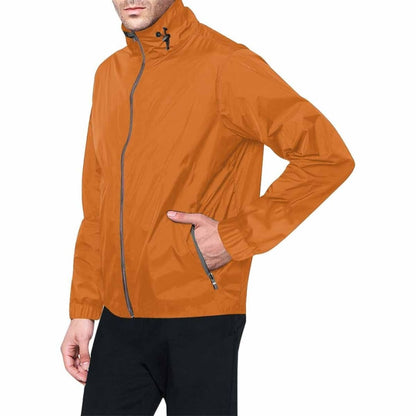 Cinnamon Brown Hooded Windbreaker Jacket - Men / Women | IAA | inQue.Style
