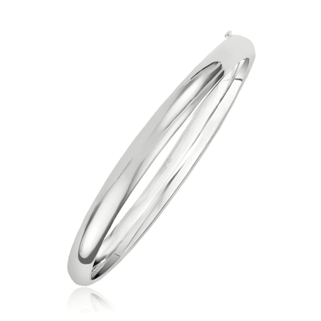 Classic Bangle in 14k White Gold (5.0mm) | Richard Cannon Jewelry