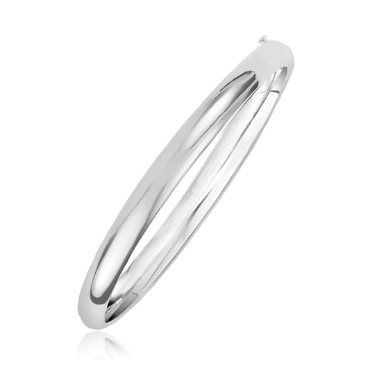 Classic Bangle in 14k White Gold (5.0mm) | Richard Cannon Jewelry