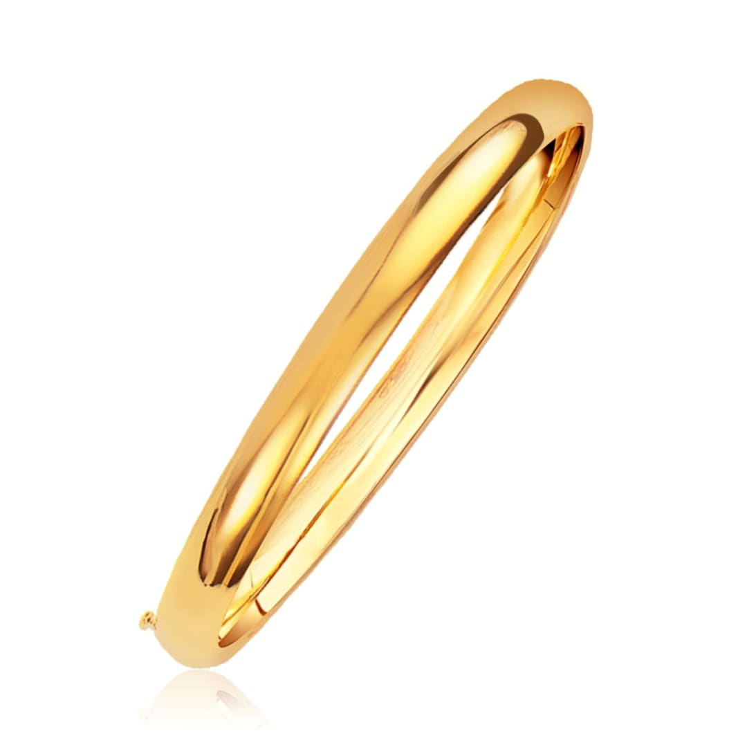 Classic Bangle in 14k Yellow Gold (6.0mm) | Richard Cannon Jewelry