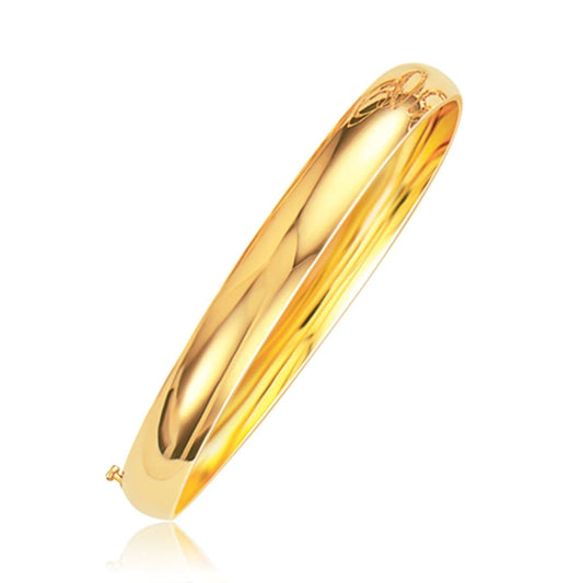 Classic Bangle in 14k Yellow Gold (8.0mm) | Richard Cannon Jewelry