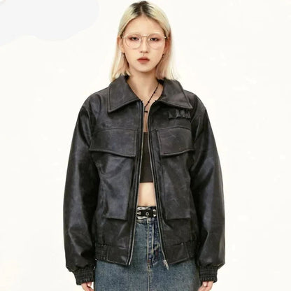 Classic Leather Bomber Jacket | The Urban Clothing Shop™