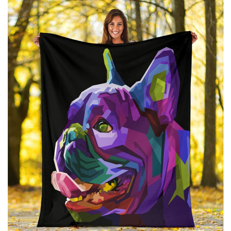 colorful french bulldog geometric pop art | The Urban Clothing Shop™