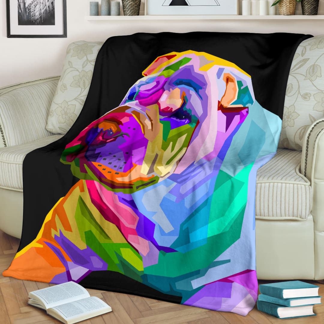 colorful shar pei dog pop art style | The Urban Clothing Shop™