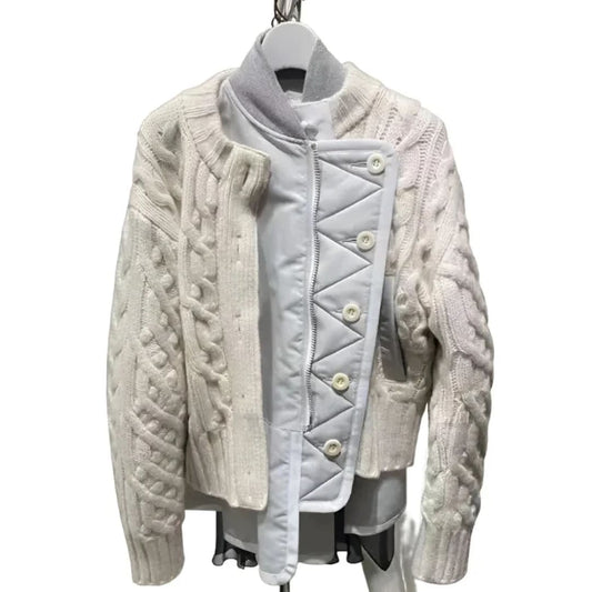 Contemporary Patchwork Knit and Quilted Jacket | The Urban Clothing Shop™