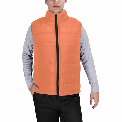 Coral Red Mens Padded Vest | IAA | inQue.Style
