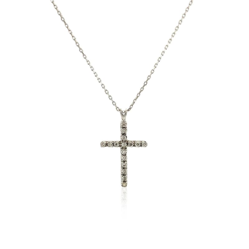 Cross Pendant with Diamonds in Sterling Silver | Richard Cannon Jewelry