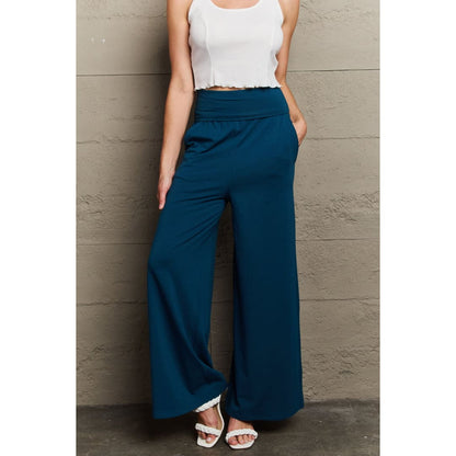 Culture Code My Best Wish Full Size High Waisted Palazzo Pants | The Urban Clothing Shop™