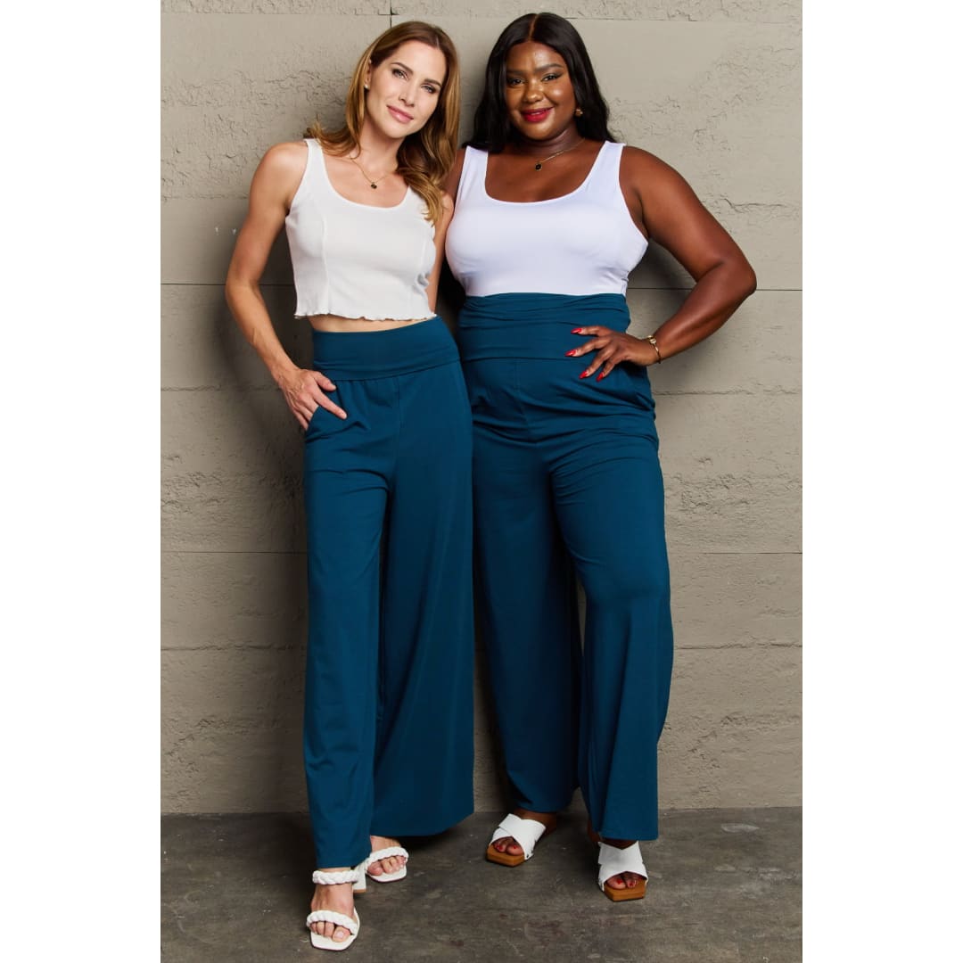 Culture Code My Best Wish Full Size High Waisted Palazzo Pants | The Urban Clothing Shop™