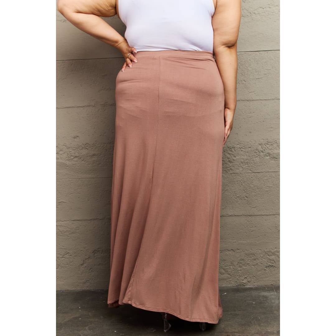 Culture Code For The Day Full Size Flare Maxi Skirt in Chocolate | The Urban Clothing