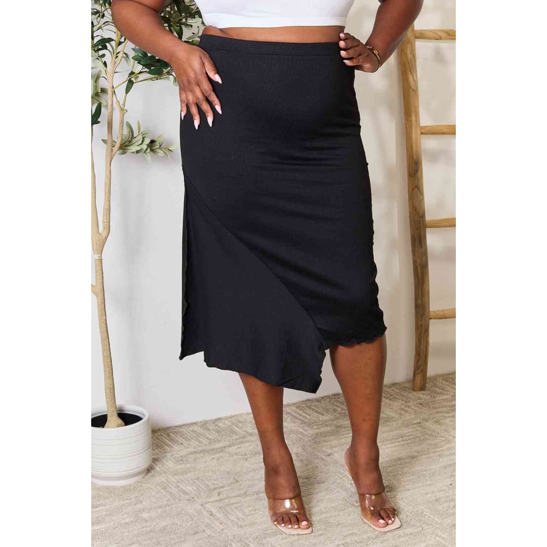 Culture Code Full Size High Waist Midi Skirt | The Urban Clothing Shop™